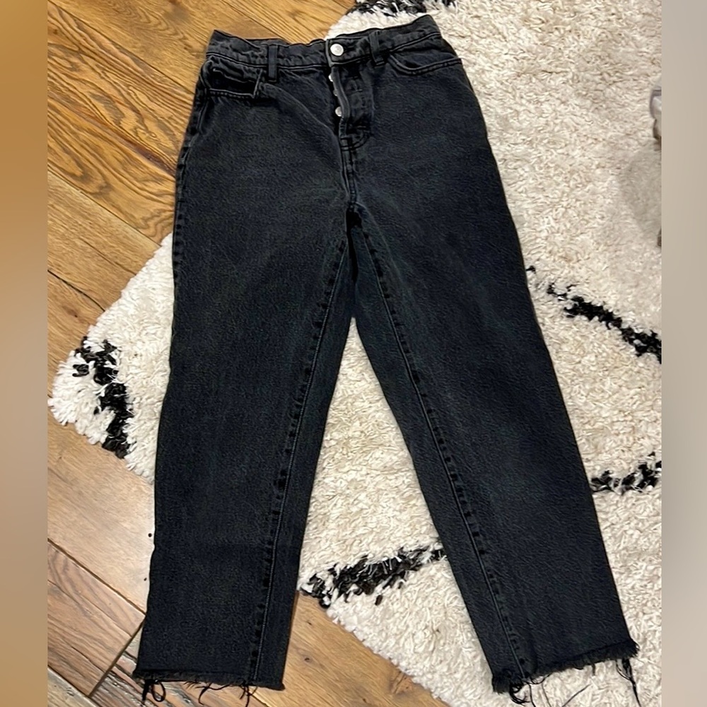 PacSun High Rise Straight Frayed Jean